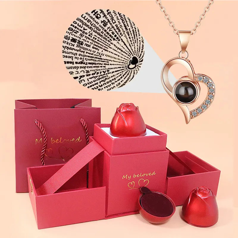 Coffret Collier "Je t'aime" 100 Langues