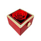 Coffret rose éternelle avec collier coeur d’amour éternel